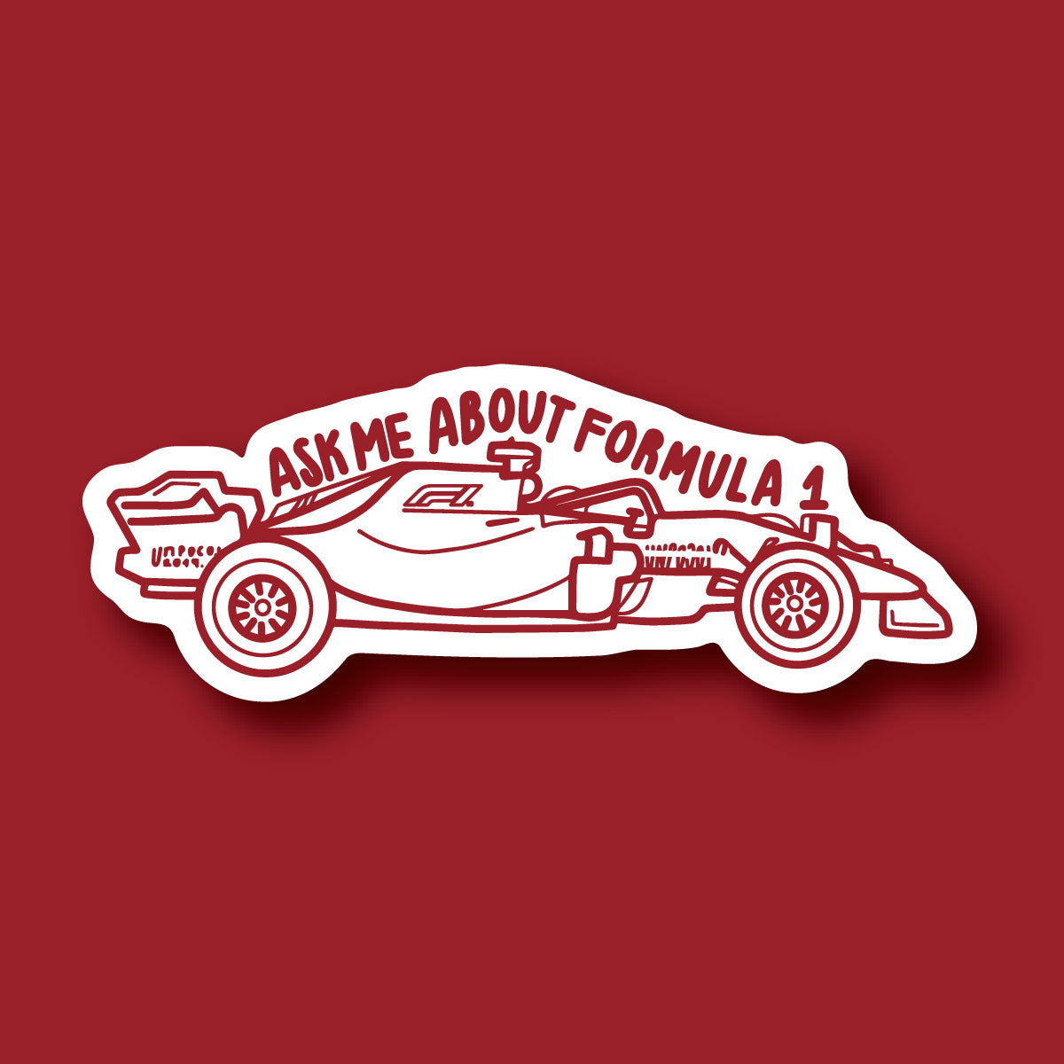 Sticker Ask Me About F1