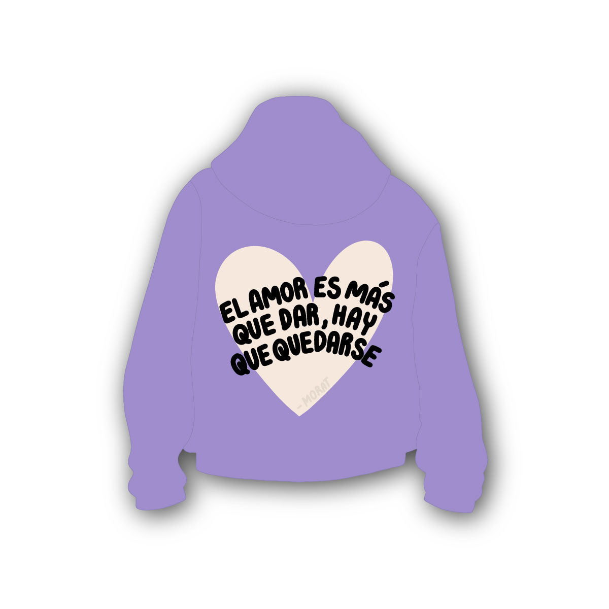 Hoodie El Amor Es Más Que Dar | Morado