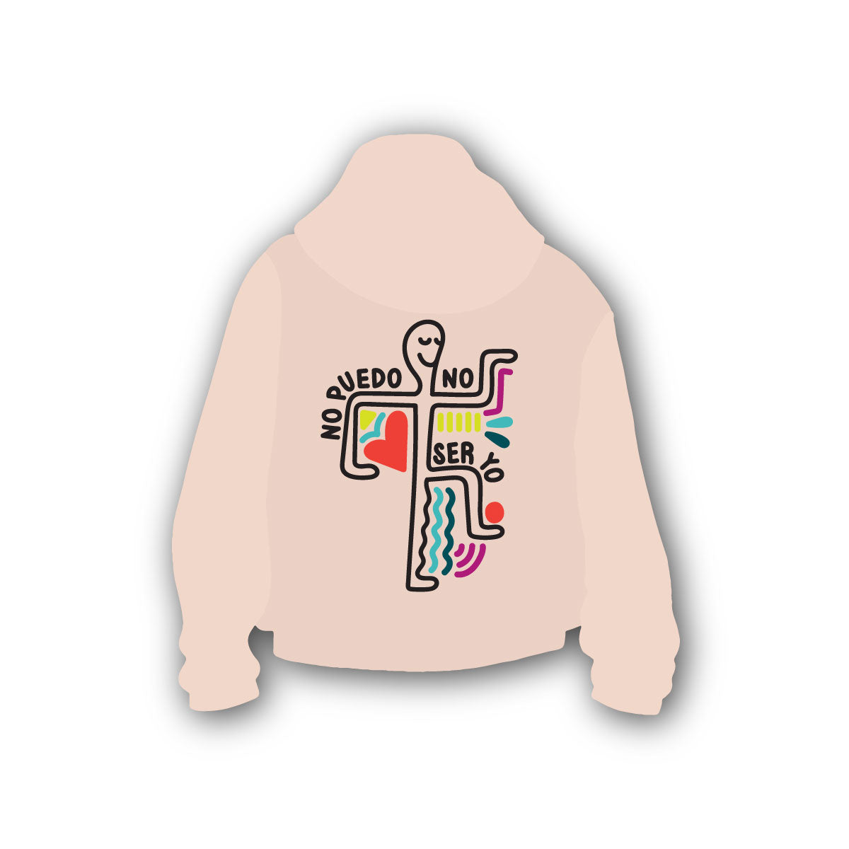 Hoodie No Puedo No Ser Yo Beige