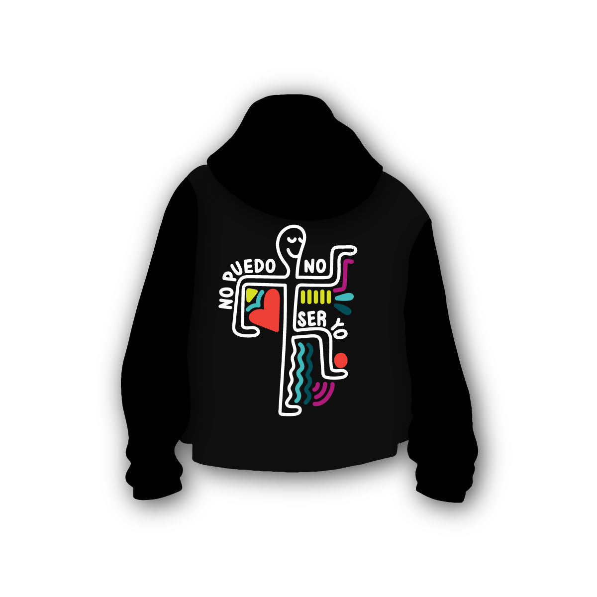 Hoodie No Puedo No Ser Yo Negro