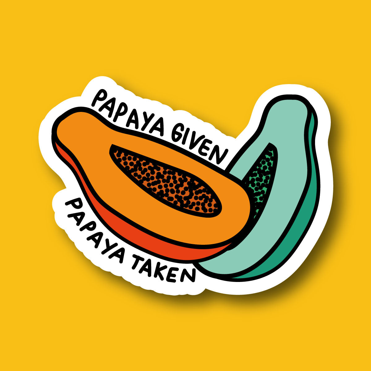 Sticker Papaya Given Papaya Taken