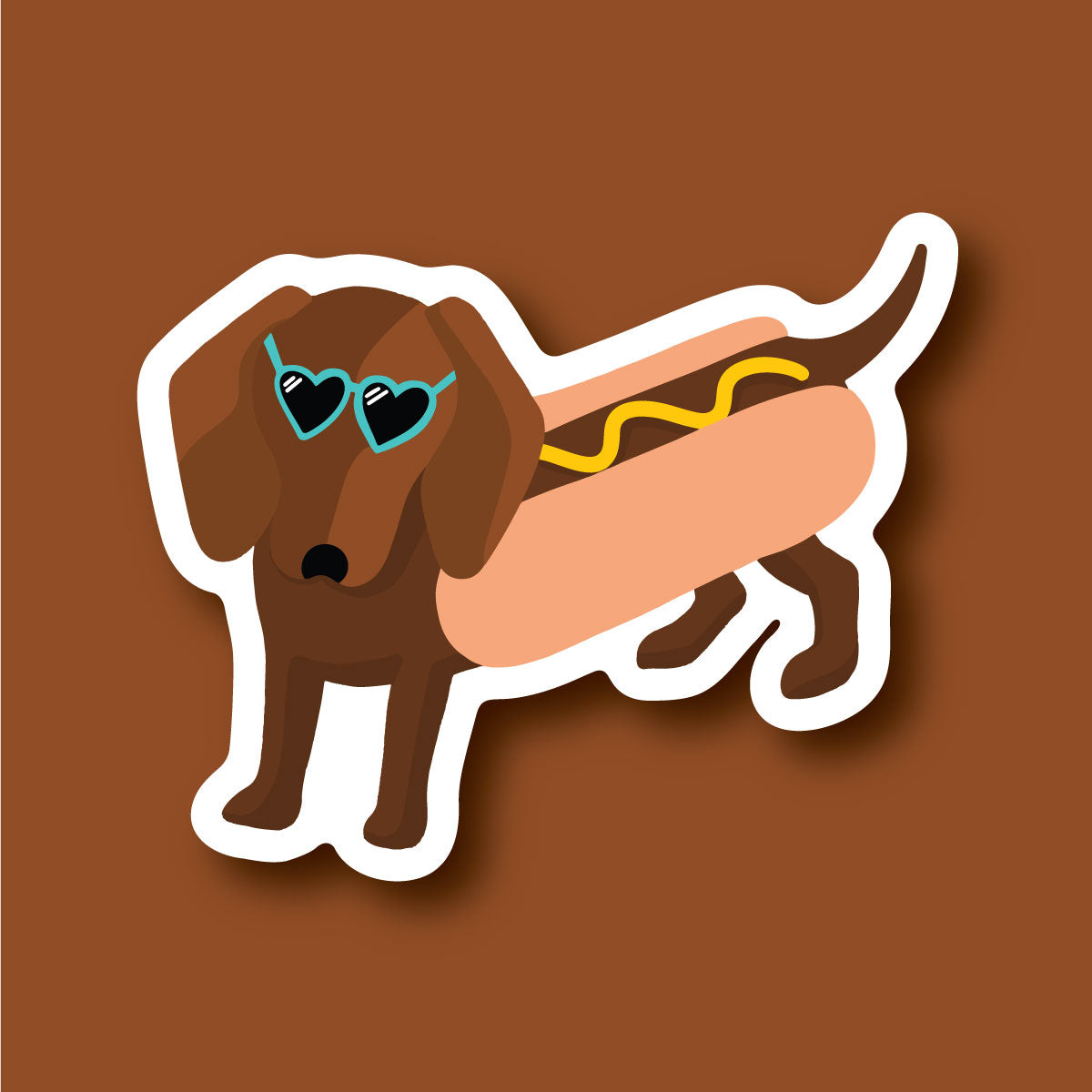 Sticker Perro Salchicha