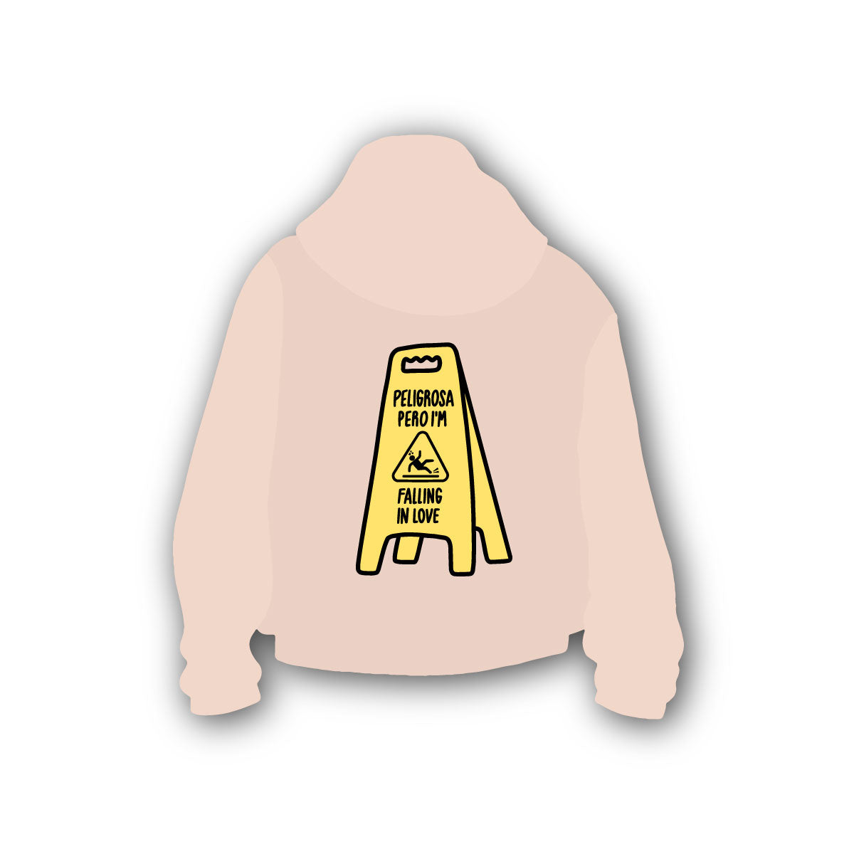 Hoodie Peligrosa Pero Im Falling In Love Beige