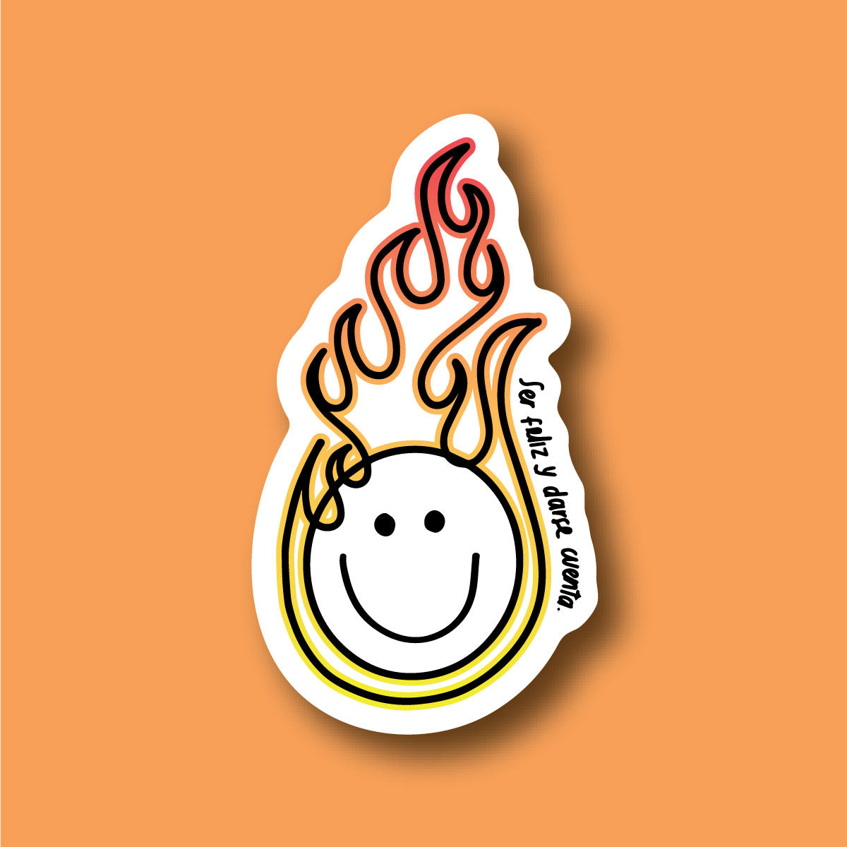Sticker Ser Feliz y Darse Cuenta