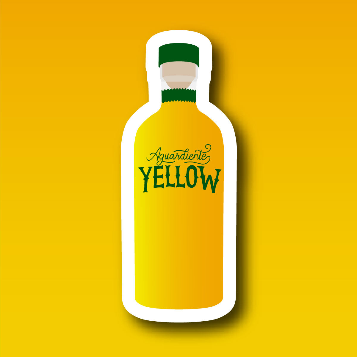 Sticker Aguardiente Amarillo