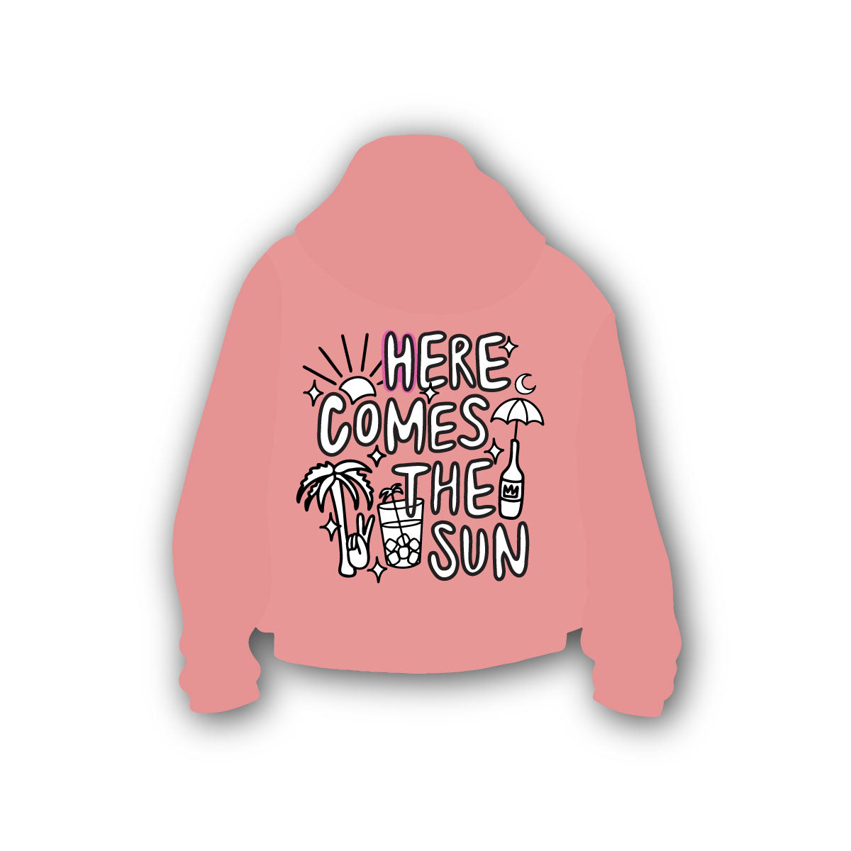 Hoodie Here Comes The Sun (Salmón)