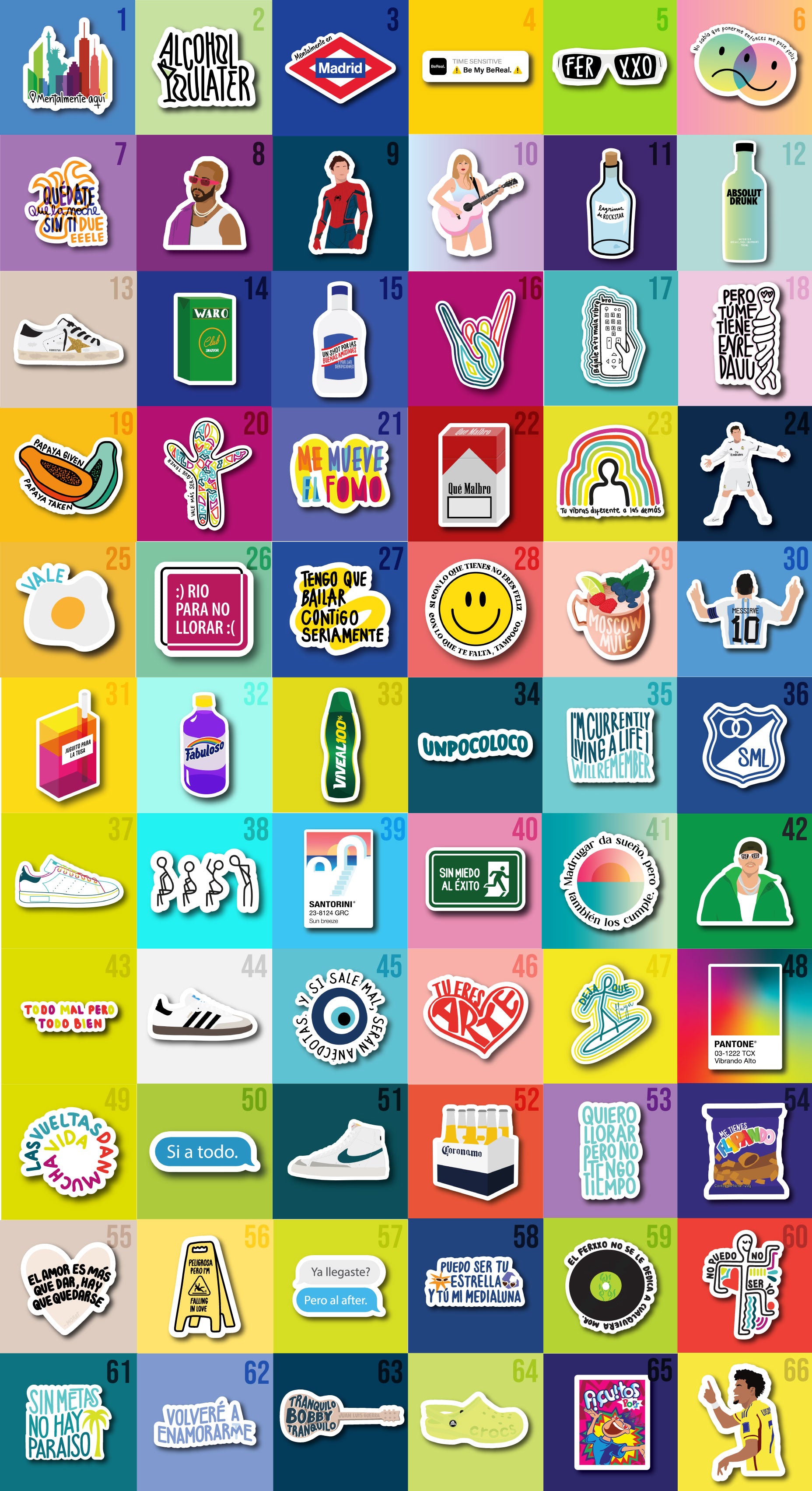 Combo Mini Stickers (Sin Case)