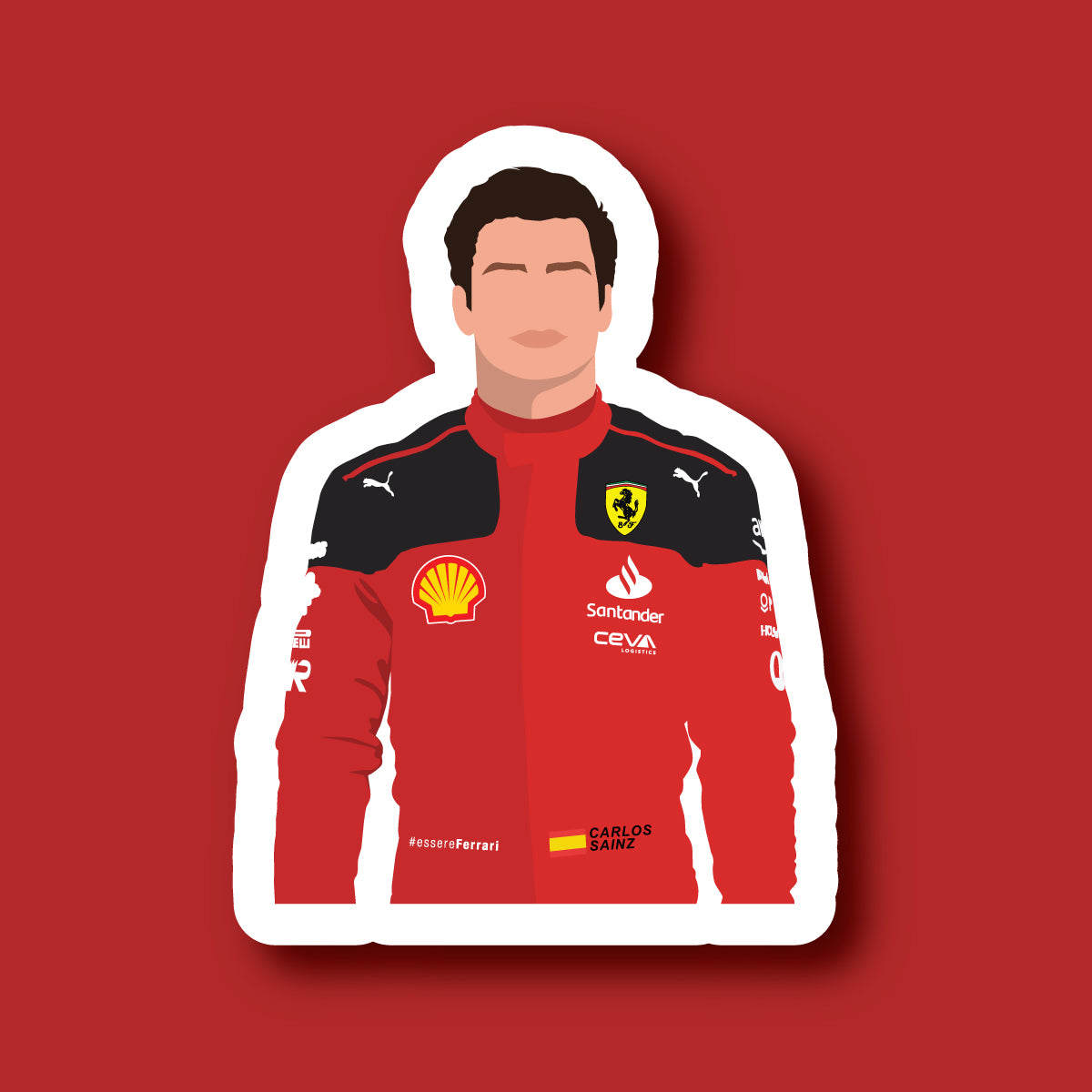 Sticker Inverso Carlos Sainz