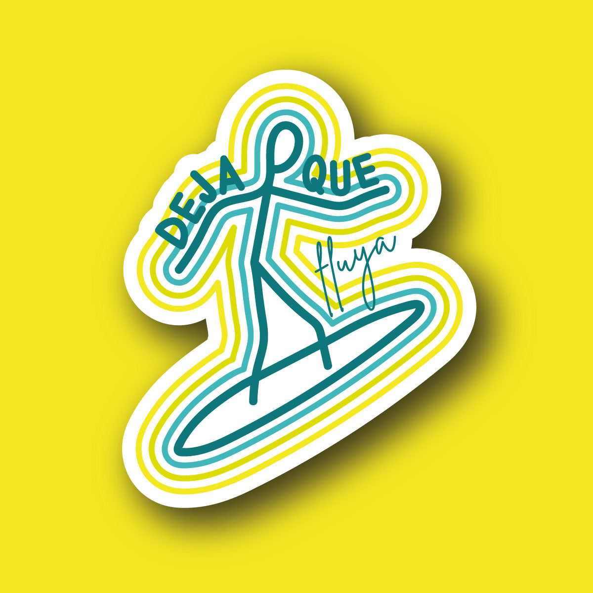 Sticker Inverso Deja Que Fluya