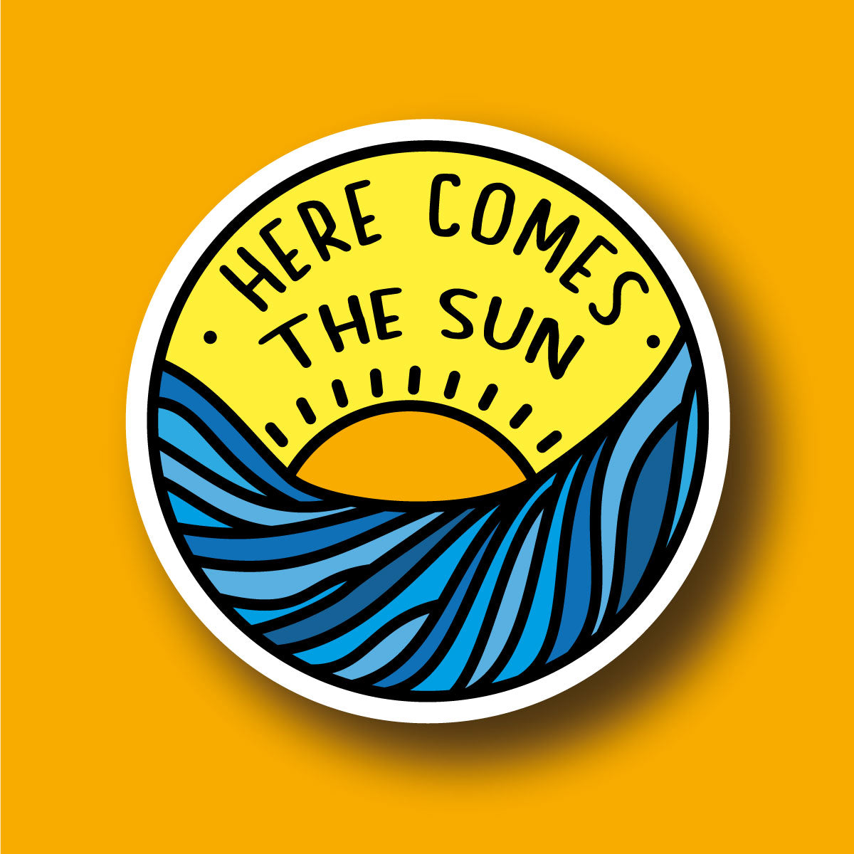 Sticker Inverso Here Comes The Sun