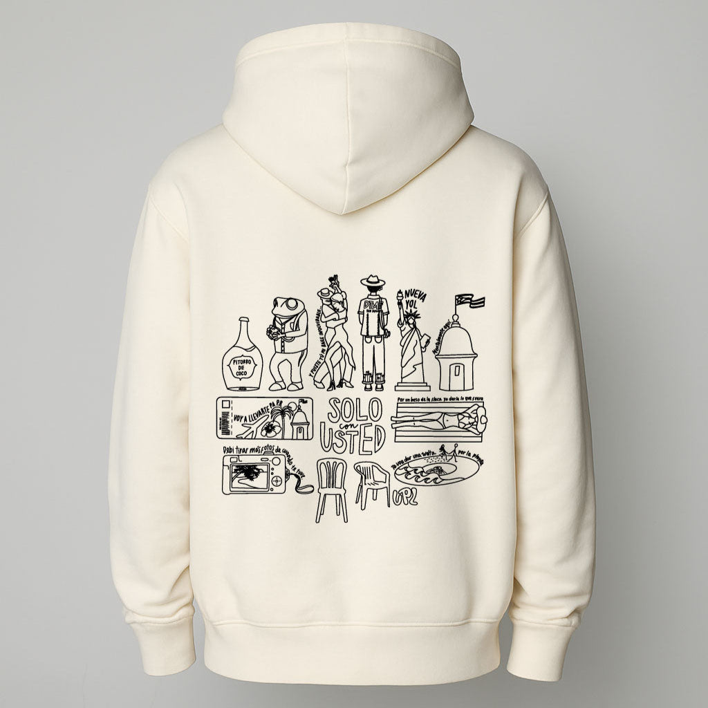 Hoodie DtMF Bad Bunny | Crema