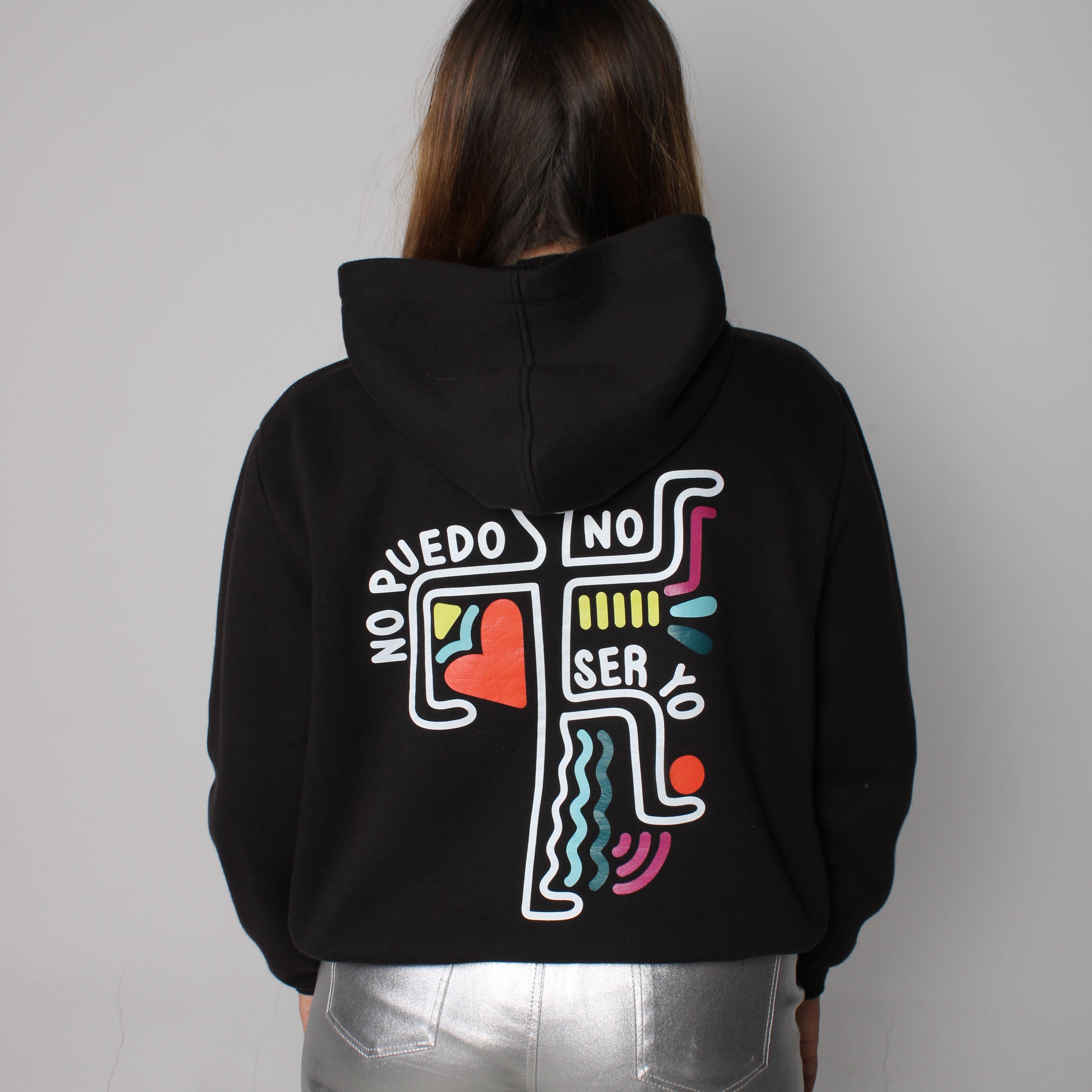 Hoodie No Puedo No Ser Yo Negro