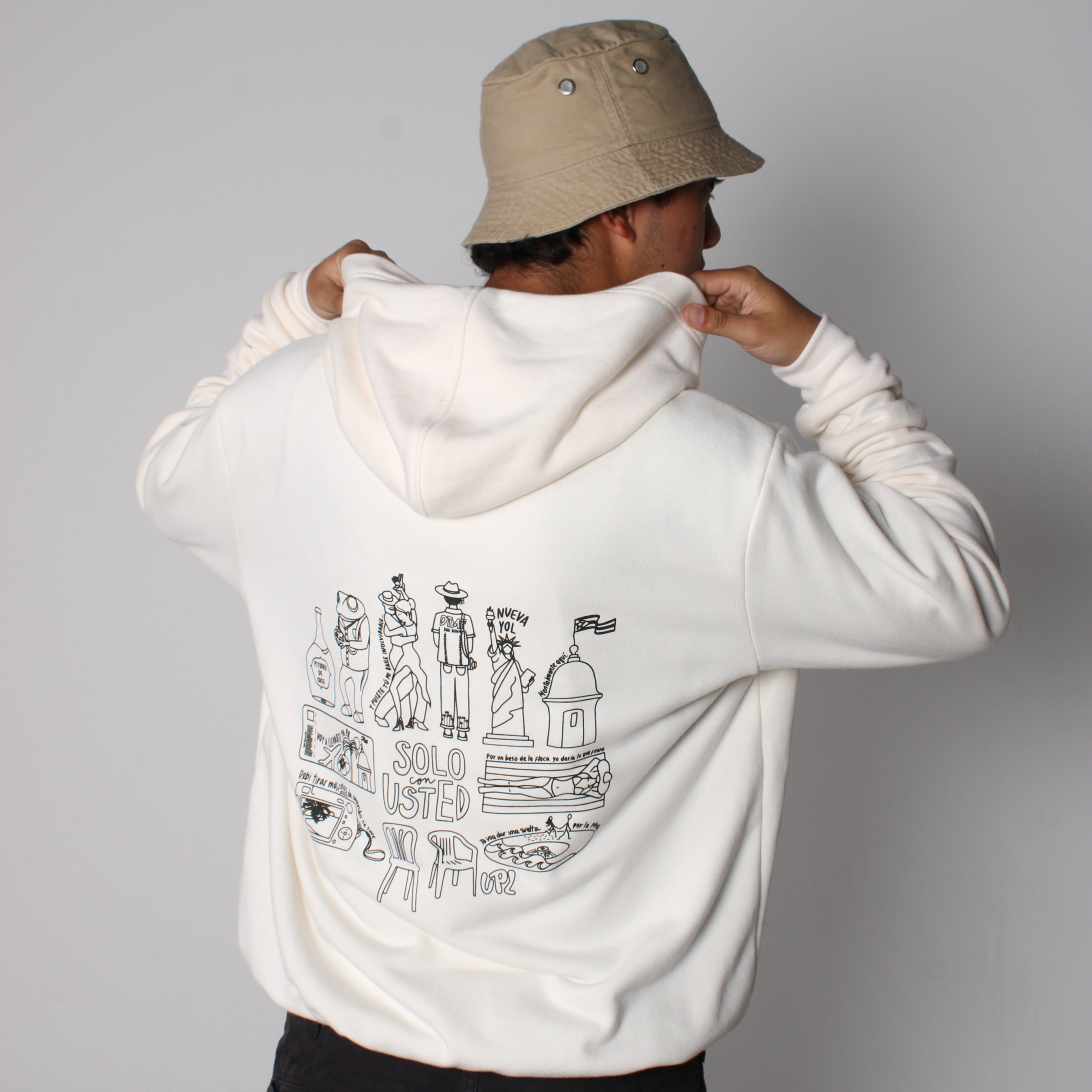 Hoodie DtMF Bad Bunny | Crema