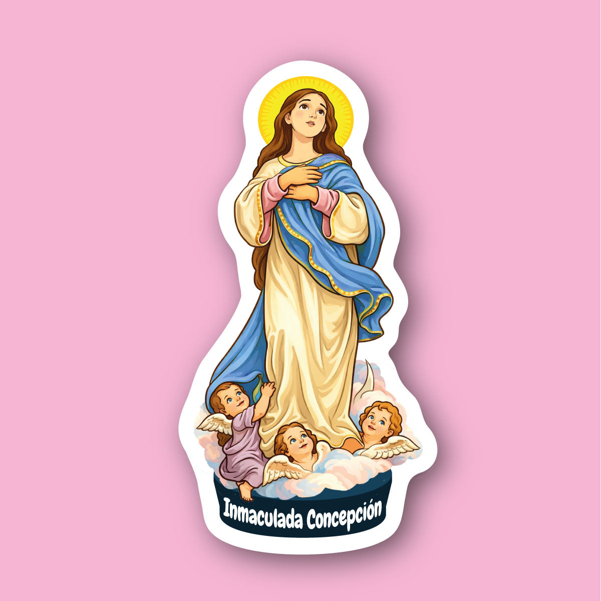 Sticker Inmaculada Concepción | Sticker Católico Waterproof