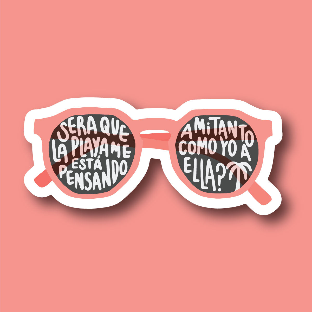 Sticker Inverso Será Que La Playa Me Está Pensando