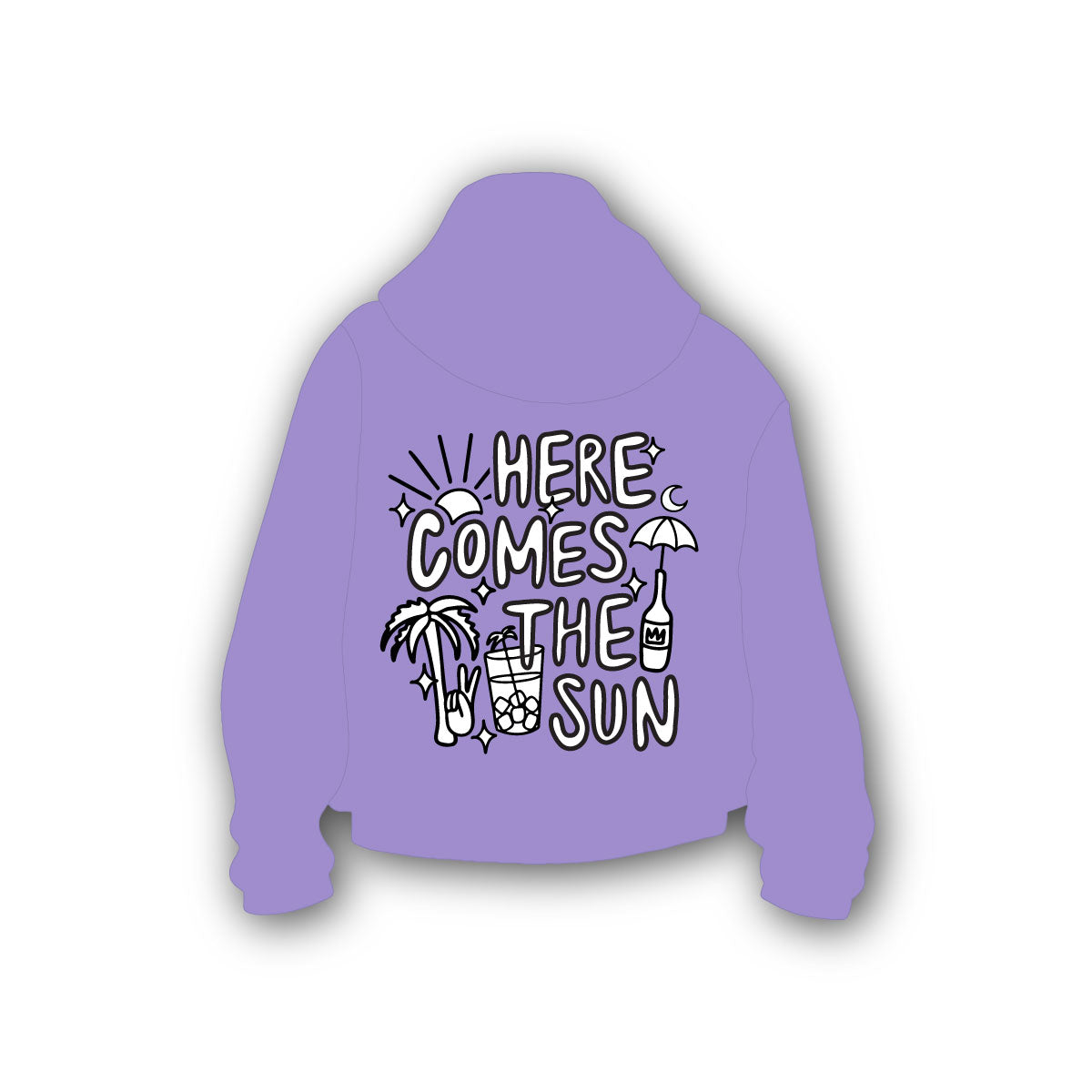 Hoodie Here Comes The Sun | Morado