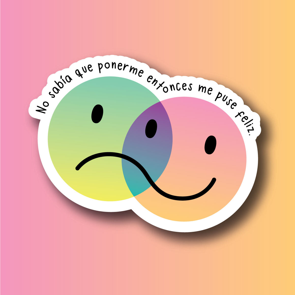 Sticker Inverso No Sabía Que Ponerme Entonces Me Puse Feliz