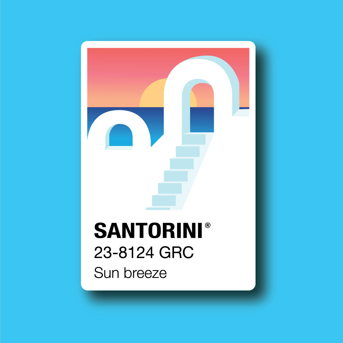 Sticker Inverso Santorini