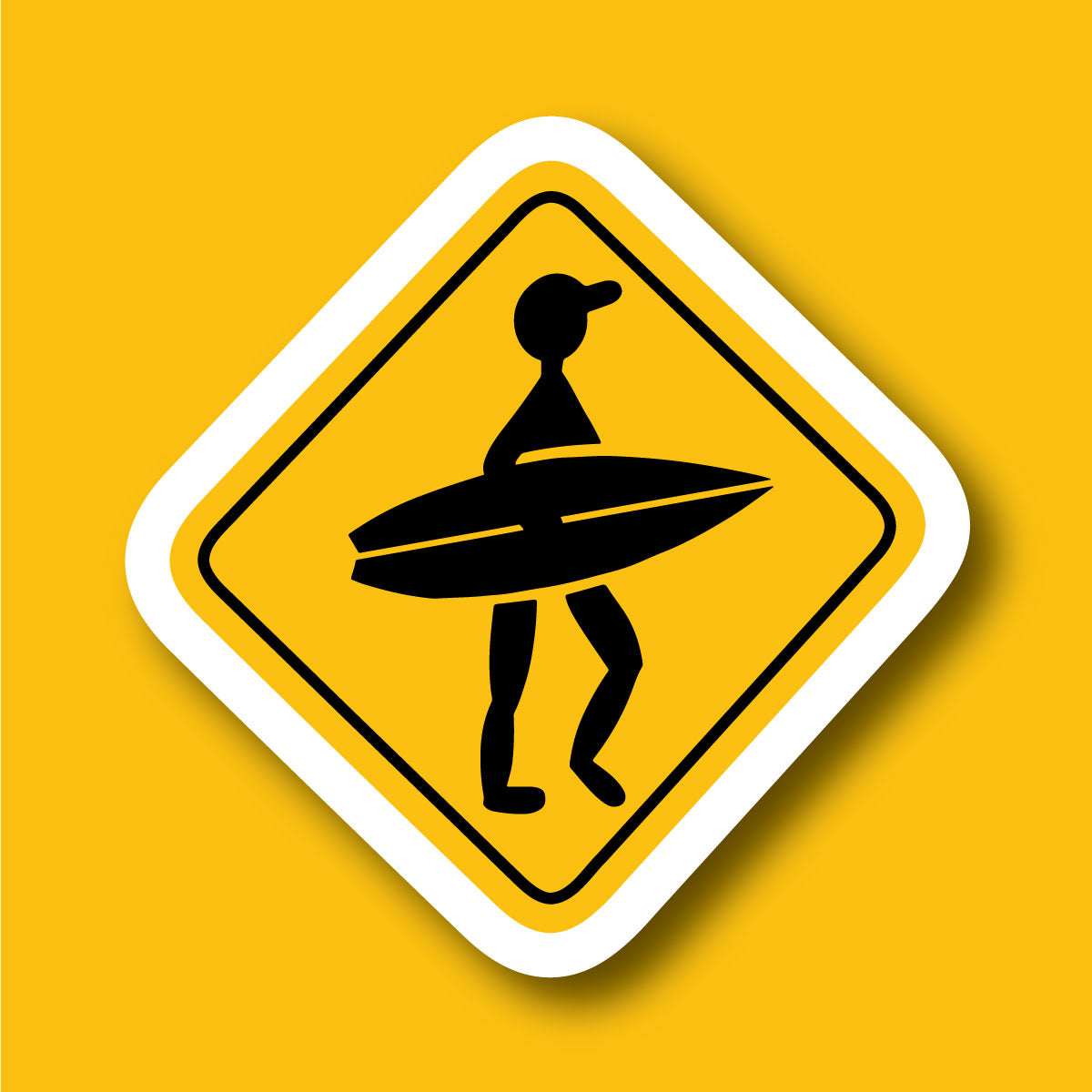 Sticker Surfer Sign