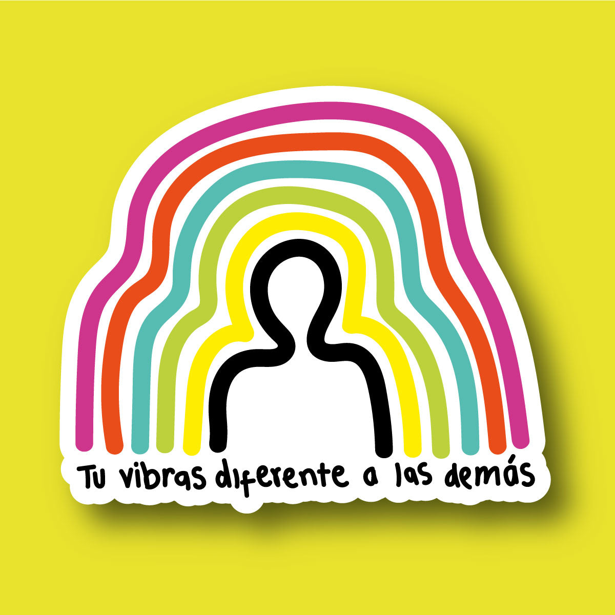 Sticker Inverso Tu Vibras Diferente A Las Demás