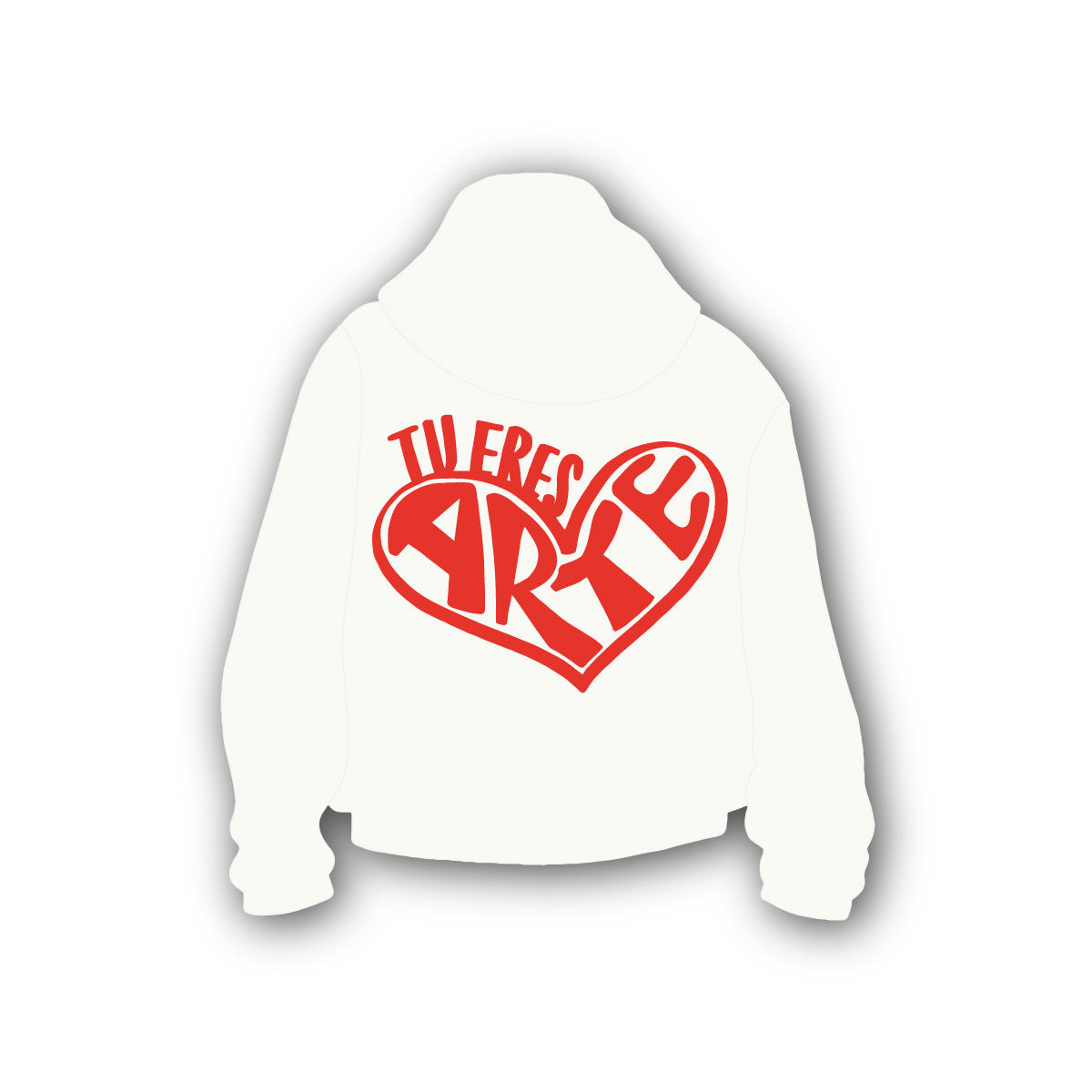 Hoodie Tu Eres Arte Marfil