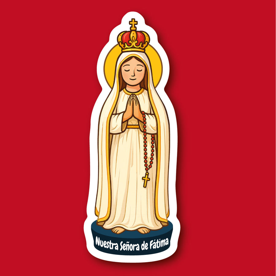 Fatima Sticker Sticker Nuestra Señora de Fátima | Sticker Católico Waterproof