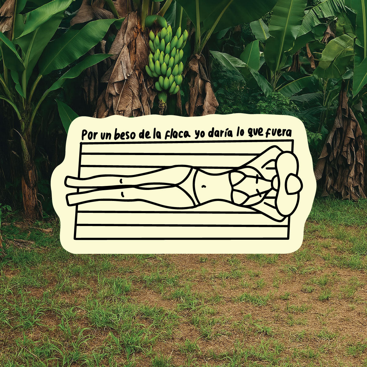 Mini Sticker La Flaca | Glow in the dark